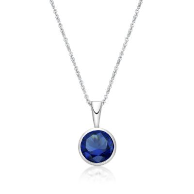 Picture of SEPTEMBER, 5mm BEZEL PENDANT with CHAIN